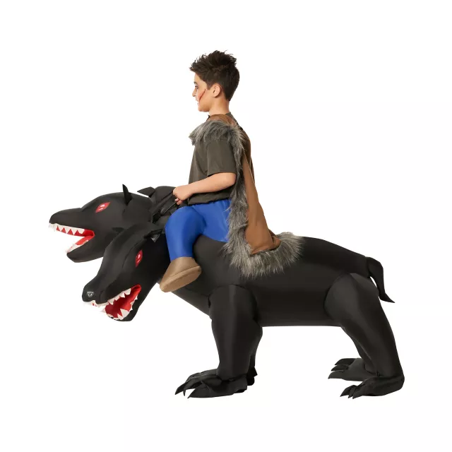 Kids Inflatable Ride-Along 3-Headed Dog Costume at Spirit Halloween
