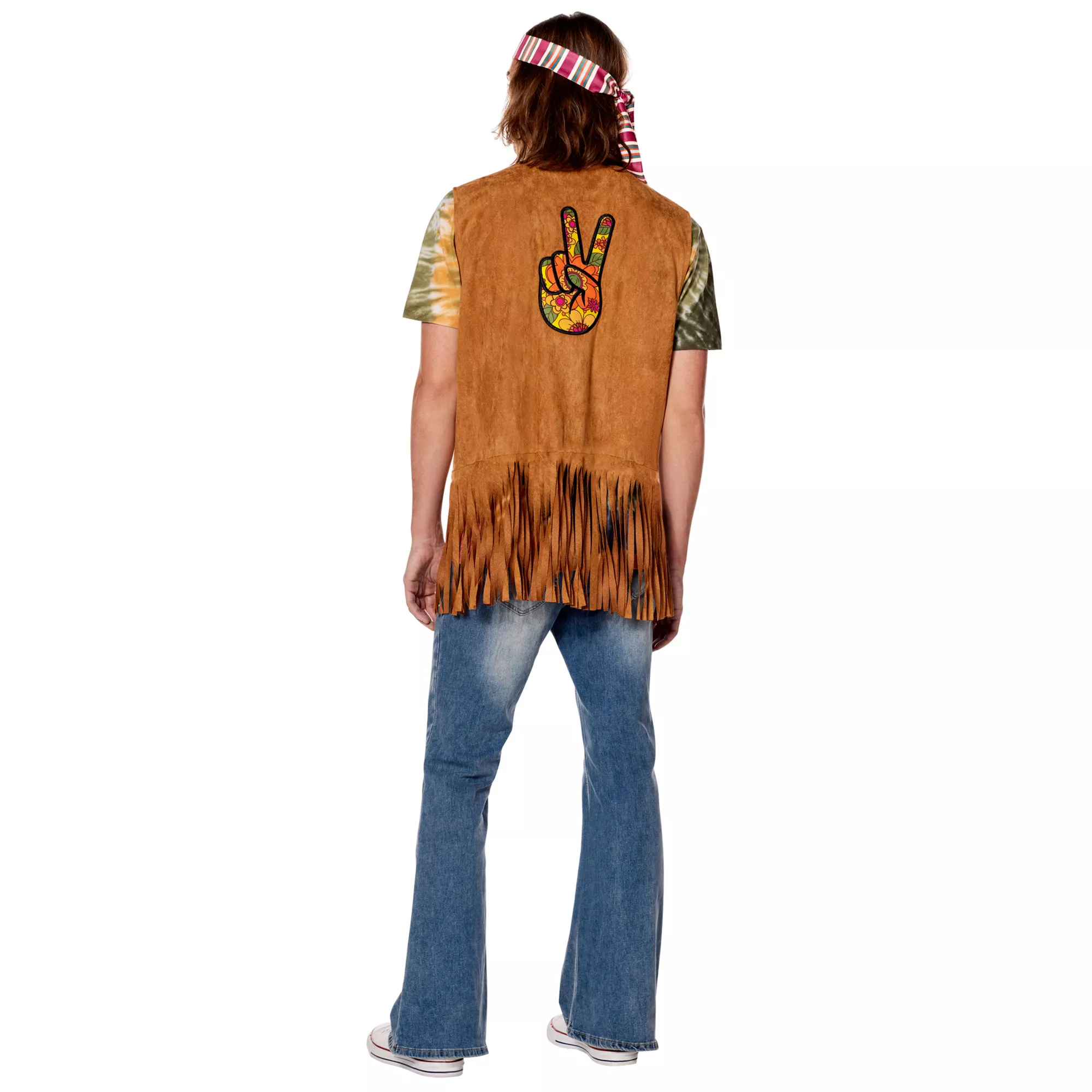 Adult Peace Hippie Fringe Vest at Spencer's