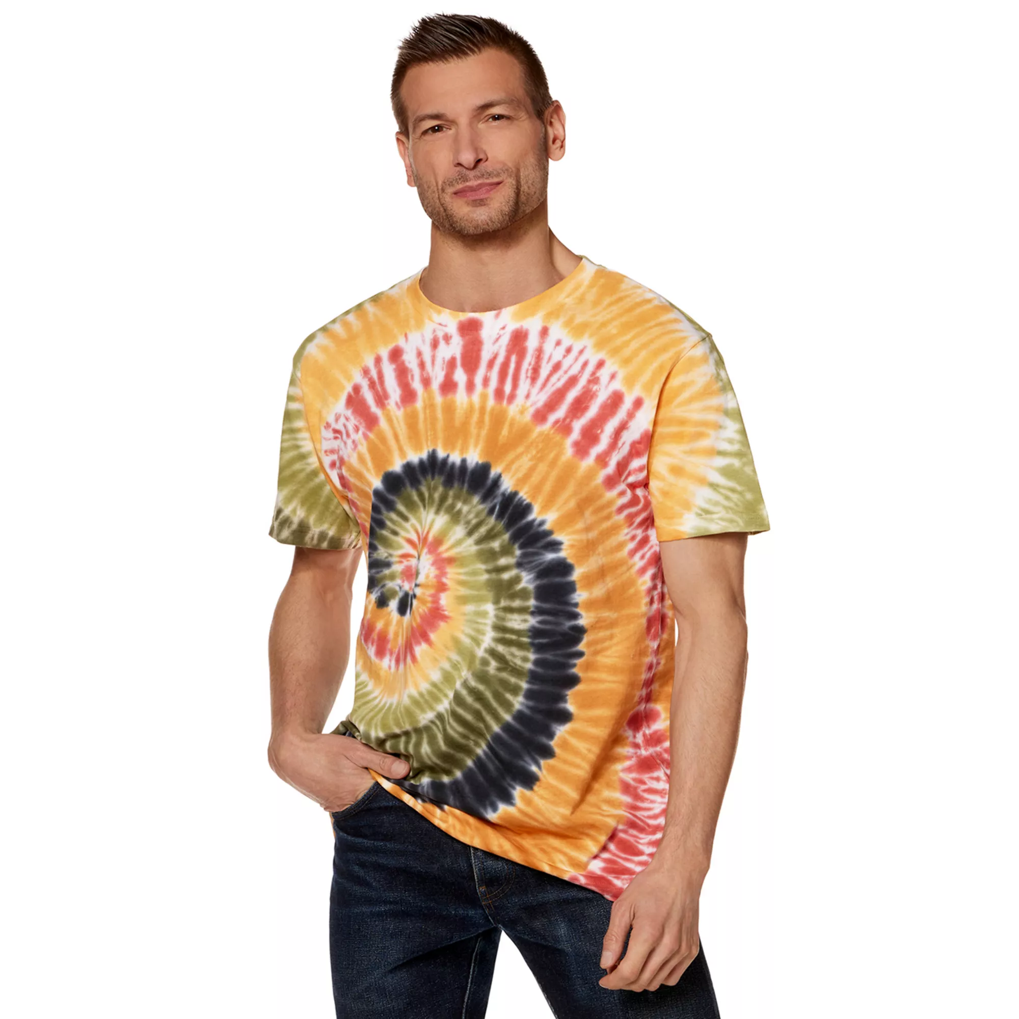 Orange and Green Tie-Dye T Shirt at Spirit Halloween