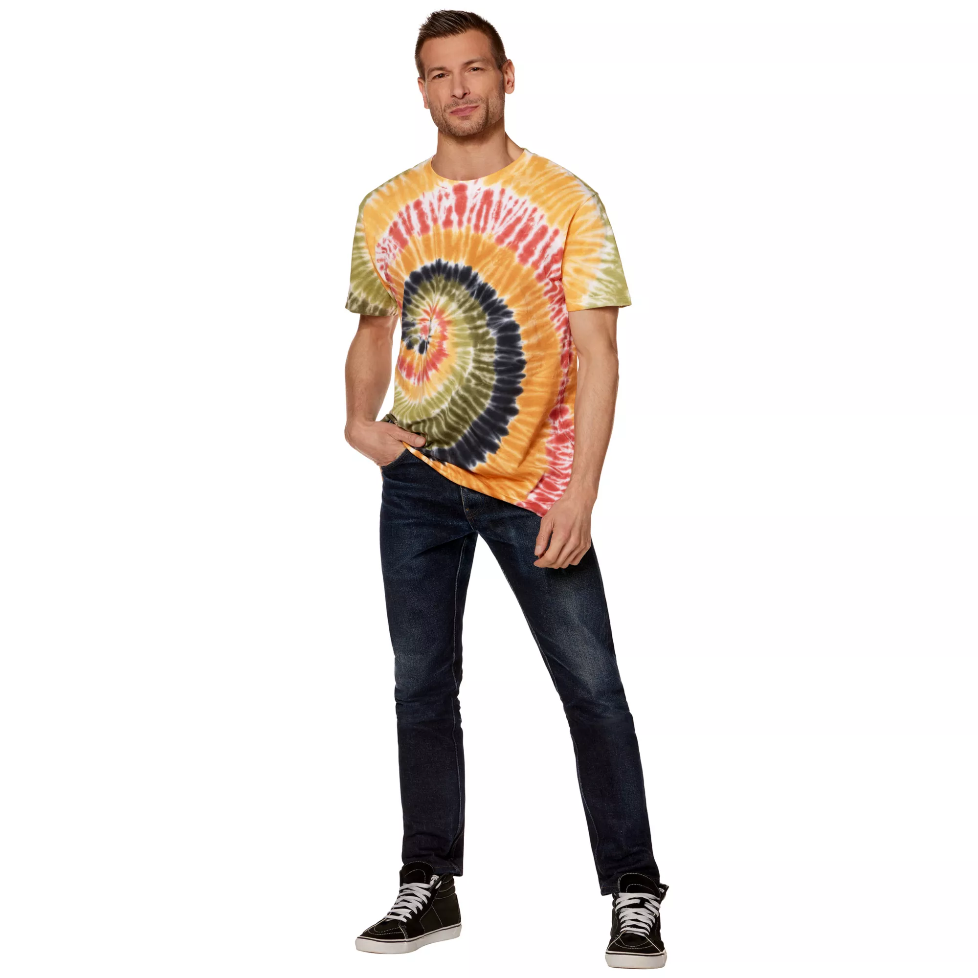 Orange and Green Tie-Dye T Shirt at Spirit Halloween