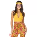 Adult Yellow Hippie Halter Top at Spirit Halloween