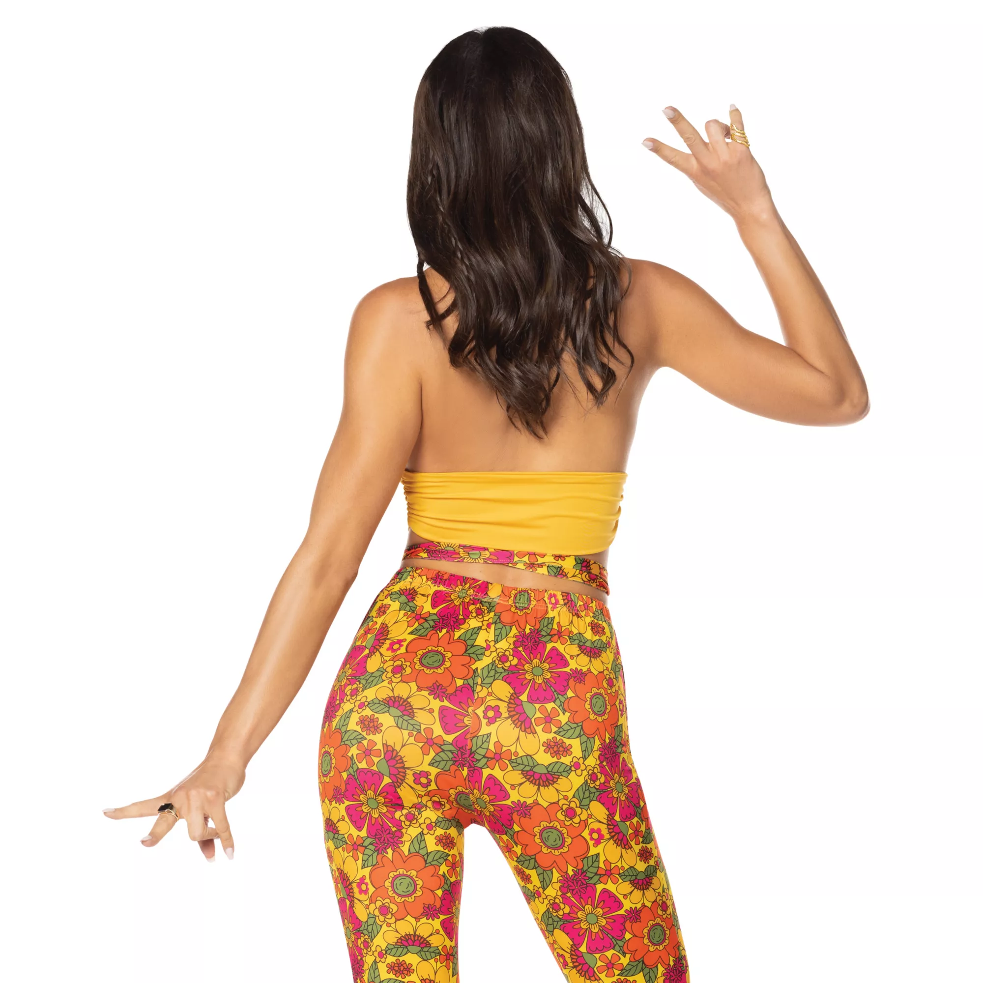 Adult Yellow Hippie Halter Top at Spirit Halloween