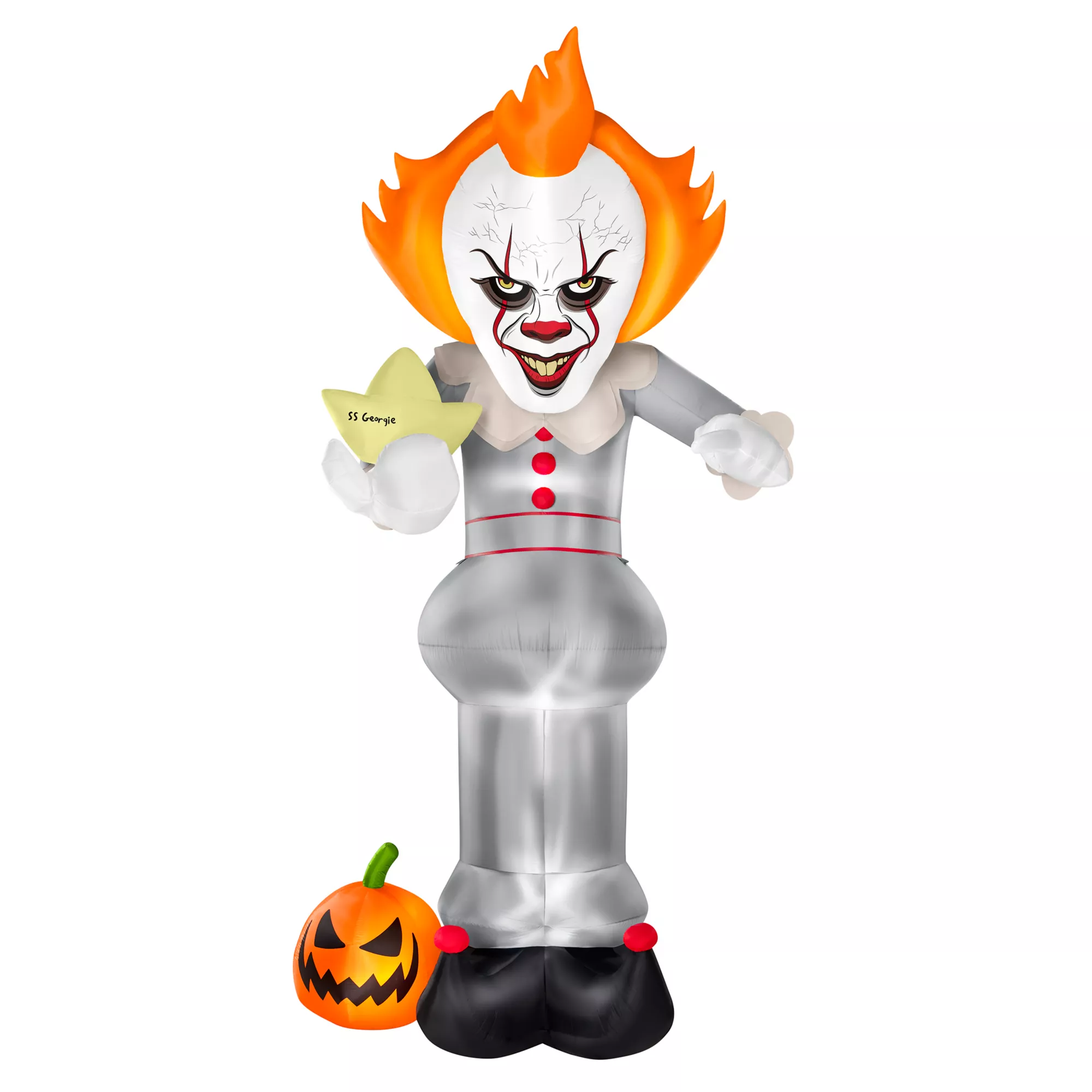12 Ft Pennywise Light-Up Inflatable Decoration - It at Spirit Halloween