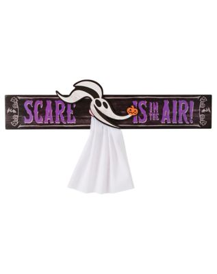 Scare Is in the Air Sign - The Nightmare Before Christmas, Multi, 20 in - Spirit Halloween