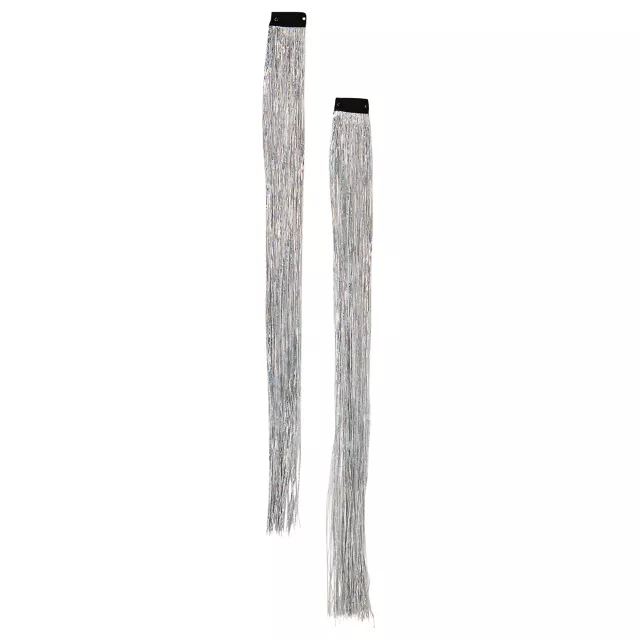 Silver Tinsel Hair Extensions at Spencer's