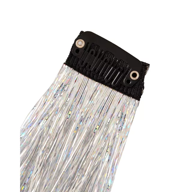 Silver Tinsel Hair Extensions at Spencer's