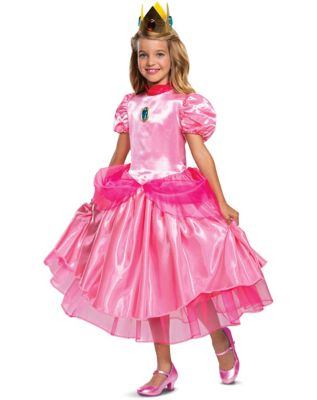 Kids Deluxe Princess Peach Costume - Mario Bros. 