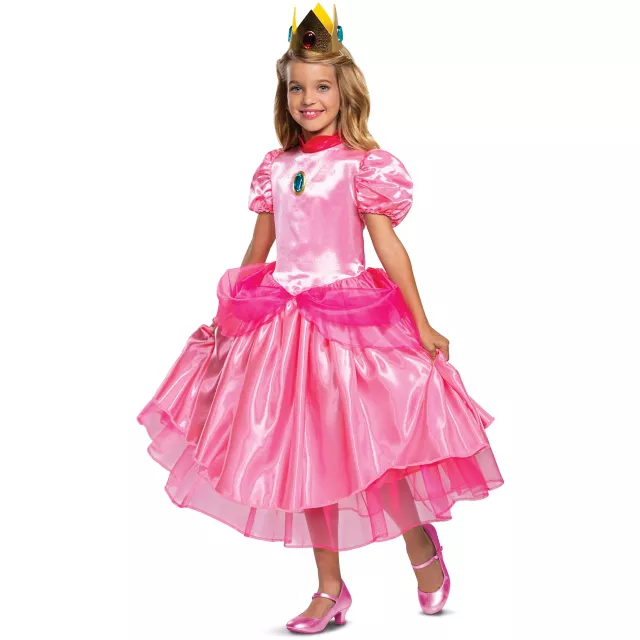 Kids Deluxe Princess Peach Costume Mario Bros. Spirithalloween