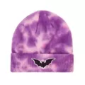 Purple Tie Dye Bat Beanie at Spencer's