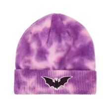 Purple Tie Dye Bat Beanie at Spencer's