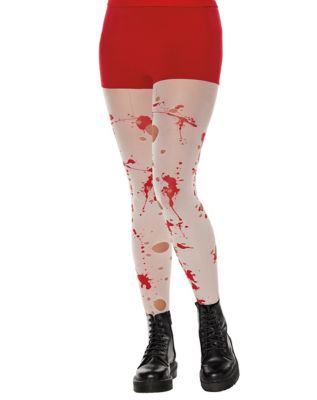 Blood Splatter White Tights 