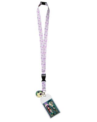 2pcs Halloween Jack And Sally Christmas Lanyards With ID Card Holders - Nightmare Before Christmas Theme