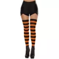 Black and Orange Striped Knee High Socks at Spirit Halloween