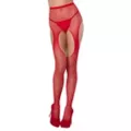 Red Rhinestone Garter Tights at Spencer's