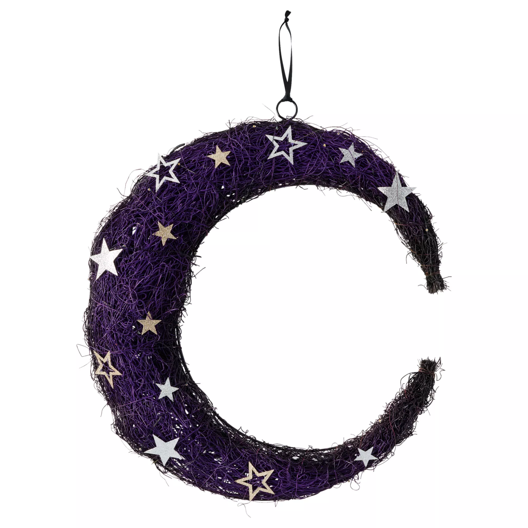 Light-Up Crescent Moon Wreath at Spirit Halloween