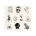 Black Gothic Witch Temporary Tattoos - 20 Pack at Spencer's