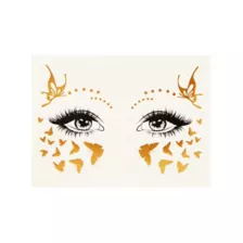 Gold Butterfly Face Decal at Spencer's