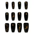 Black and Gold Moon Press-On Nails at Spencer's