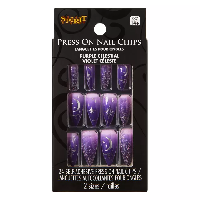 Purple Celestial Press-On Nails - Spirithalloween.com