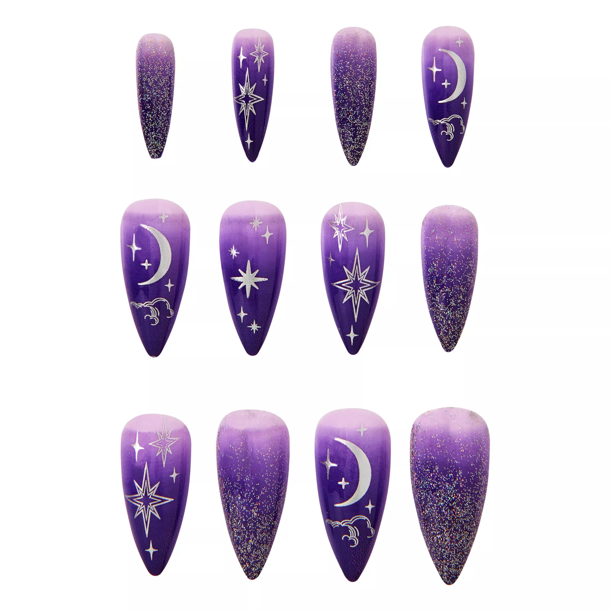 Purple Celestial Press-On Nails at Spencer's