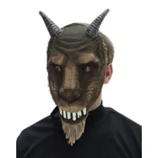 Bloody Burlap Goat Half Mask at Spirit Halloween
