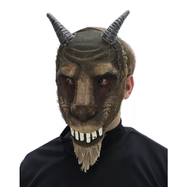 Bloody Burlap Goat Half Mask at Spirit Halloween