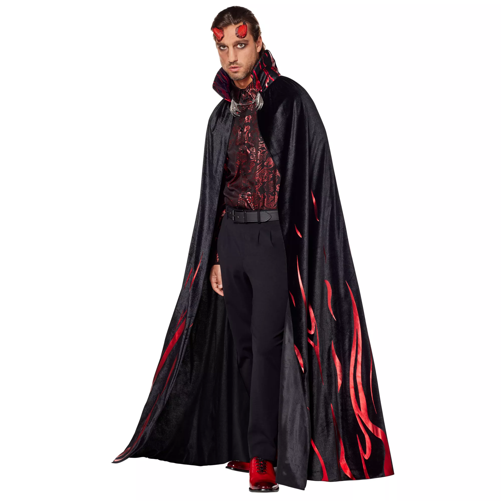 Adult Gothic Devil Flames Cape at Spencer's