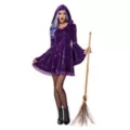 Adult Coven Witch Hooded Dress at Spirit Halloween