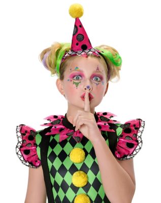  Spirit Halloween Adult Neon Carnival Clown Costume - XL, Neon  Clown Outfit, Group Costumes