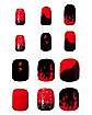 Black and Red Press On Nails