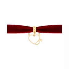 Kids Red Devil Heart Choker Necklace at Spencer's