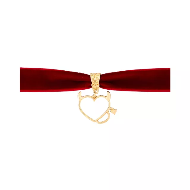 Kids Red Devil Heart Choker Necklace at Spencer's