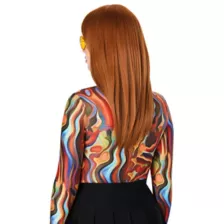 Heat Resistant Copper Wig with Bangs at Spirit Halloween