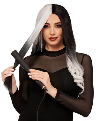 Black and 2025 white costume wig