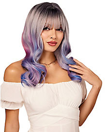 Heat Resistant Cotton Candy Purple Wig