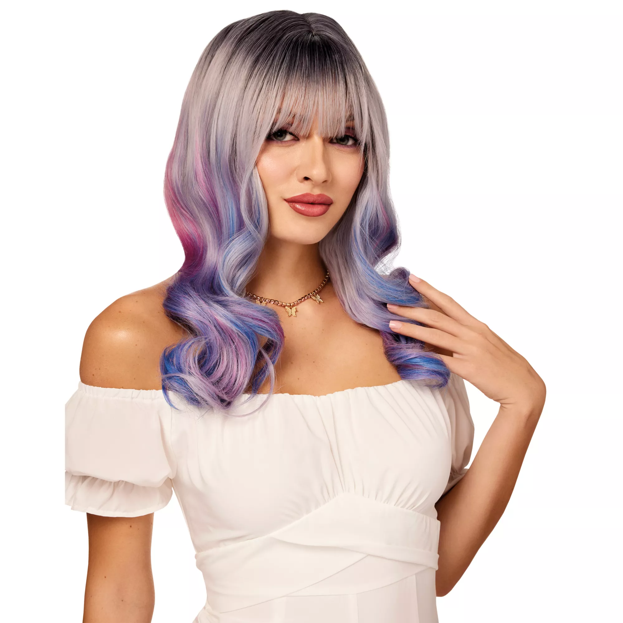 Heat Resistant Cotton Candy Purple Wig at Spirit Halloween