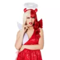Heat Resistant Angel and Devil Split Wig at Spirit Halloween