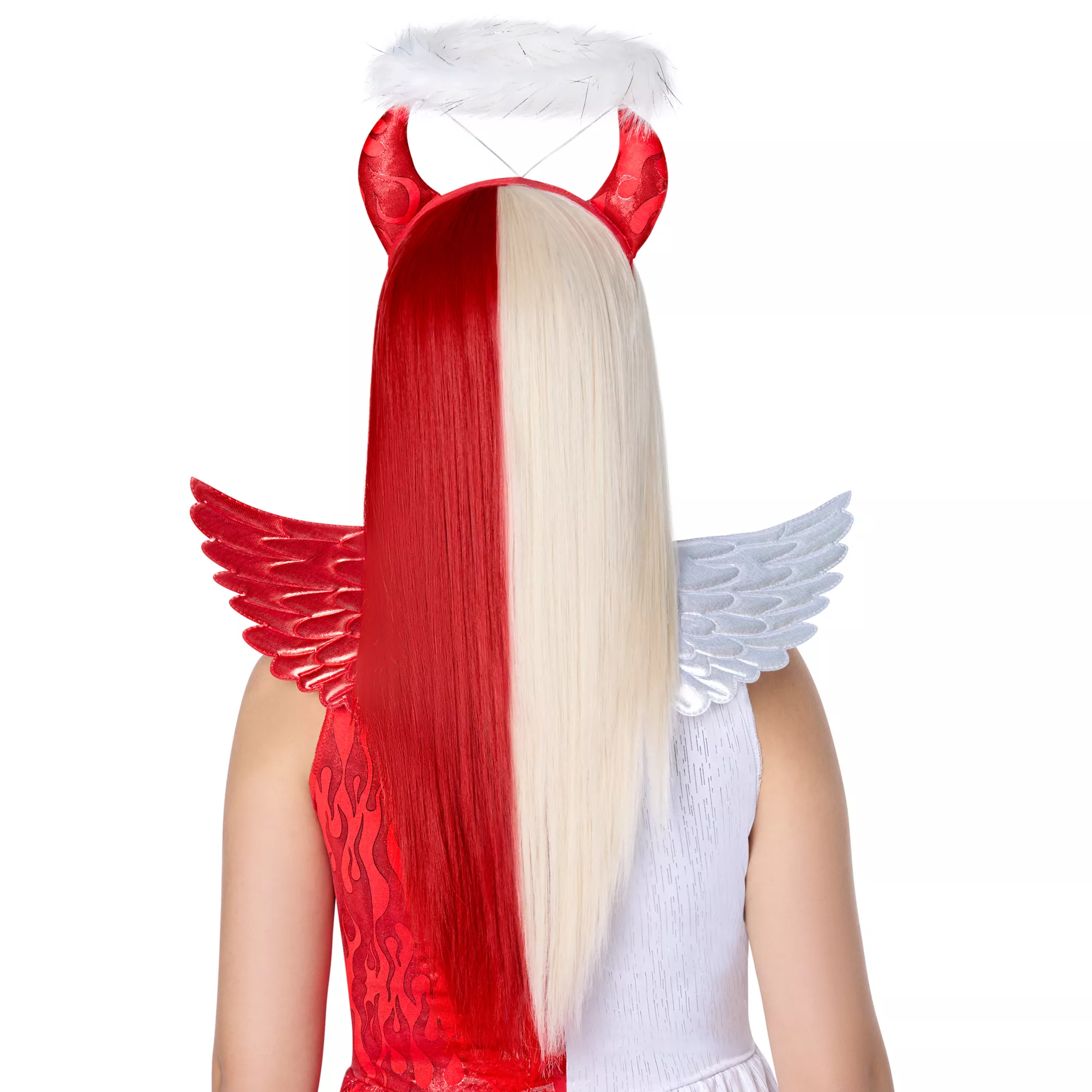 Heat Resistant Angel and Devil Split Wig at Spirit Halloween