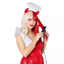 Heat Resistant Angel and Devil Split Wig at Spirit Halloween