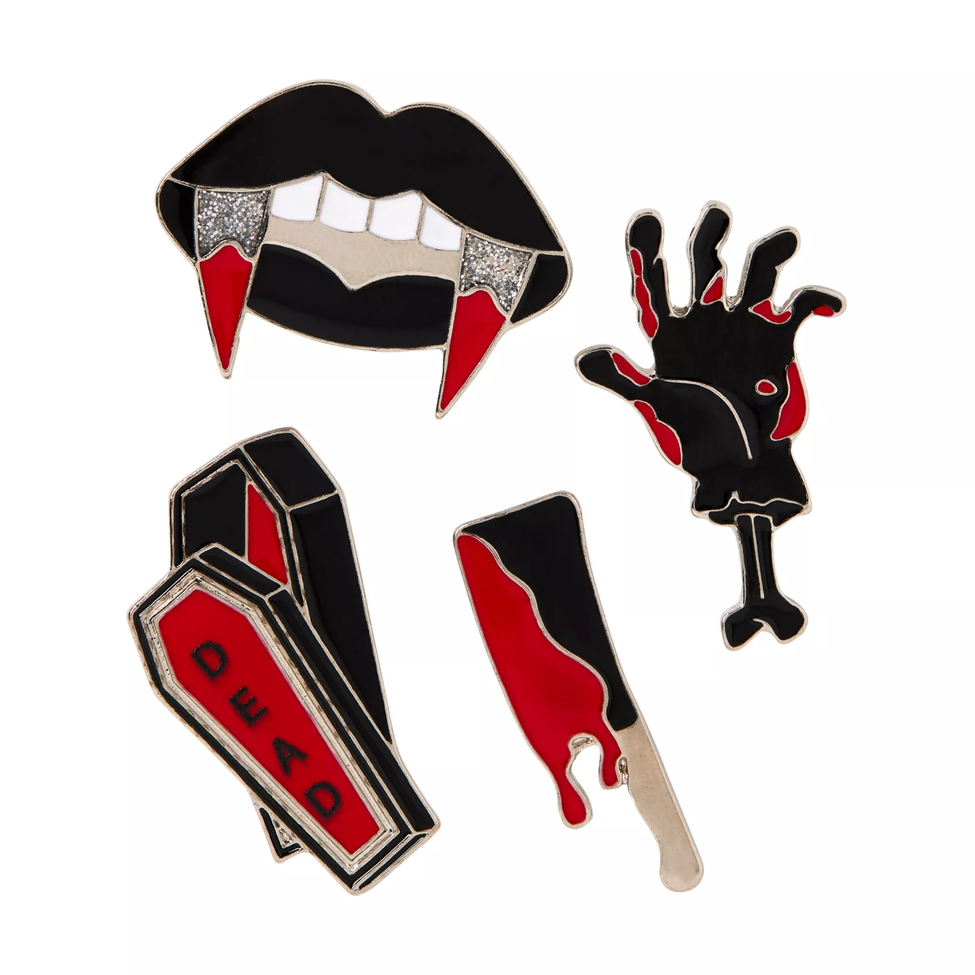 Bloody Horror Pin Set - 4 Pack at Spirit Halloween