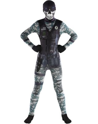 Kids Soldier Morph Suit Costume 