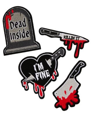 01638956 - Dead Inside Bloody Patch Set - 4 Pack