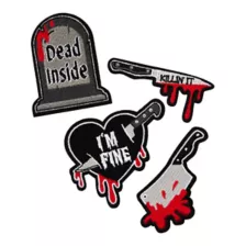 Dead Inside Bloody Patch Set - 4 Pack at Spencer's