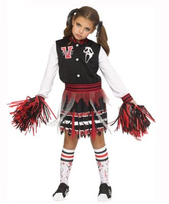 Kids Ghost Face Varsity Cheer Costume - Spirithalloween.com