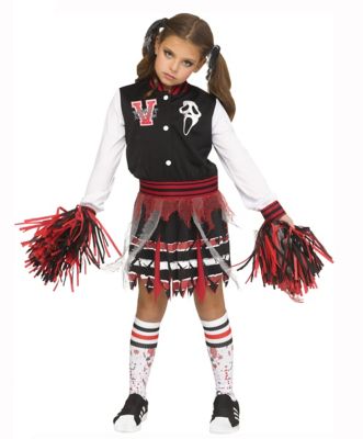 Kids Ghost Face Varsity Cheer Costume 