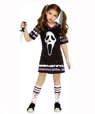 Kids Ghost Face Jersey Dress Costume - Spirithalloween.com