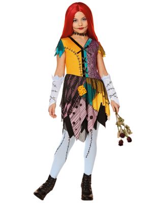 Kids' Disney The Nightmare Before Christmas Sally Multi-Coloured Dress with  Headband/Tights/Socks Halloween Costume, Assorted Sizes