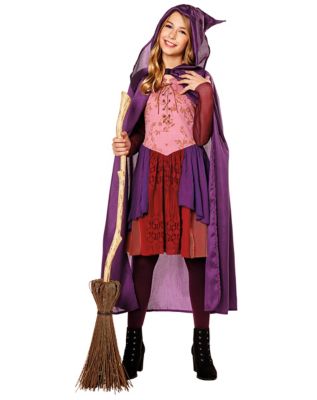 Kids Sarah Sanderson Cape - Hocus Pocus, Purple Liquid/Pink Wax - Spirit Halloween