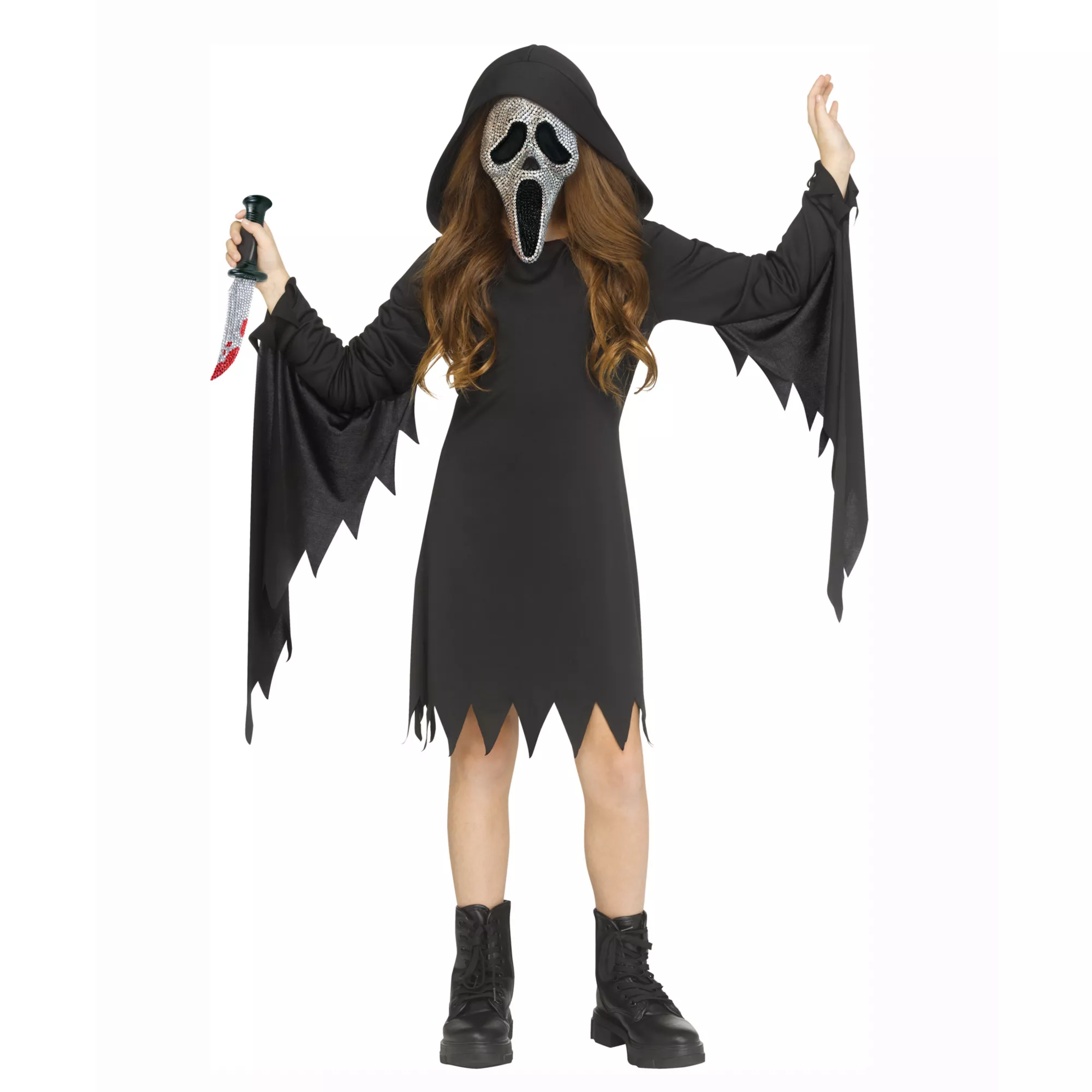 Kids Bling Ghost Face Dress Costume at Spirit Halloween