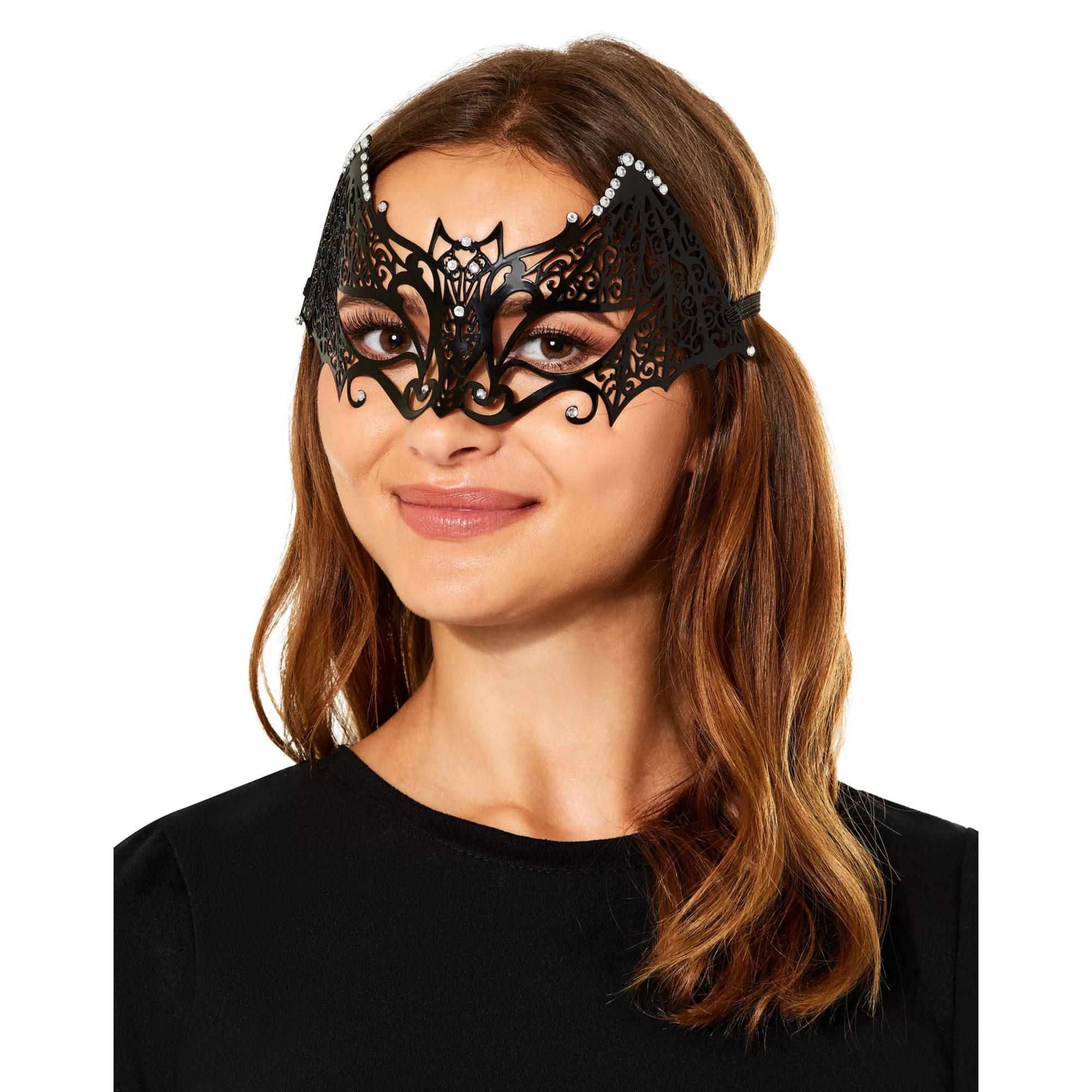 Rhinestone Bat Half Mask at Spirit Halloween